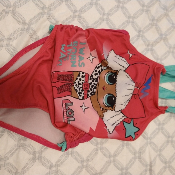 4/20$ M 7/8 LOL doll bathing suit ruching on sides - Picture 2 of 7